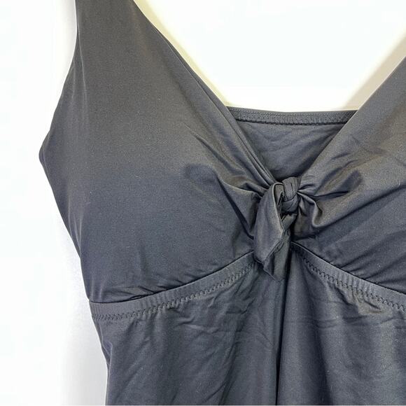 Becca Color Code Flounce Tankini top black - 0X - Picture 4 of 9